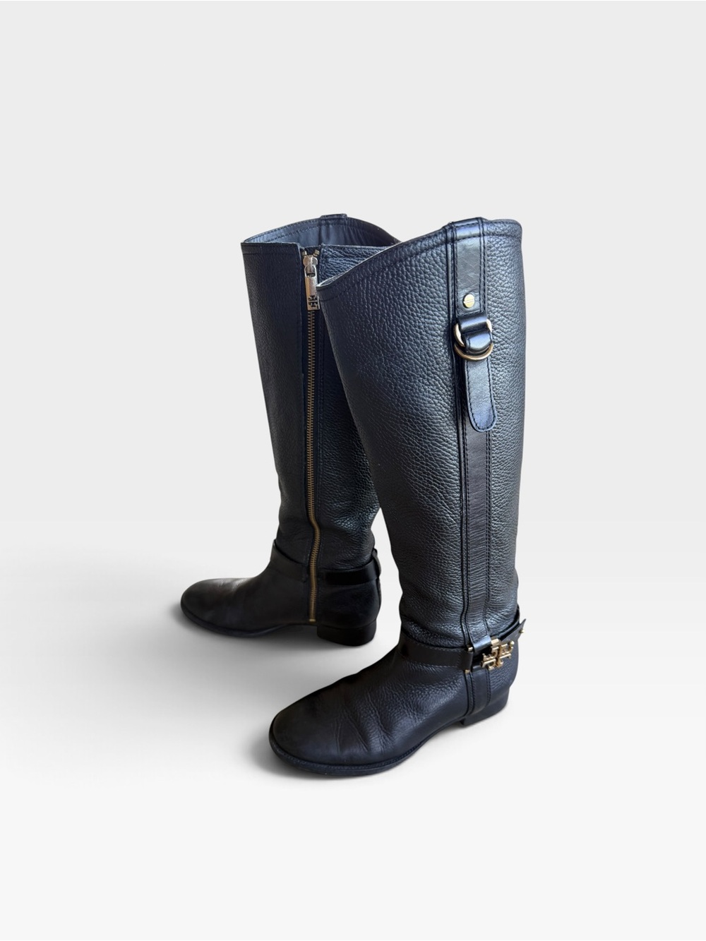 Women's Tori Burch Leather Knee High Riding Boots - 6 1/2 M